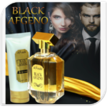 عطر BLACK AFEGENO + كريم هدية
